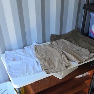Lot of 3 Mens Dockers Khakis Cargo Shorts